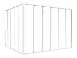Vente-unique Cristalera Interior|Cristalera de esquina de taller de aluminio termolacado - Ancho 180 x Ancho 150 x Alt. 130 - - BAYVIEW