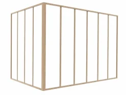 Cristalera de esquina tipo taller de aluminio termolacado 180 x 120 x130 cm Natural claro BAYVIEW^Vente-unique Outlet