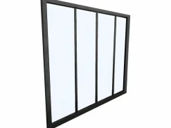 Cristalera esquinera atelier de aluminio termolacado Ancho 120 x Ancho 60 x Alt. 105 BAYVIEW^Vente-unique
