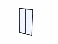 Vente-unique Cristalera esquinera atelier de aluminio termolacado 180 x 60 x Alt. 130 BAYVIEW Negro Sale