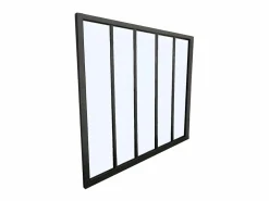 Vente-unique Cristalera estilo atelier BAYVIEW aluminio 150x130 Negro Sale