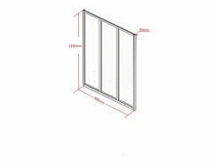 Vente-unique Cristalera Interior|Cristalera estilo atelier BAYVIEW aluminio 90x130