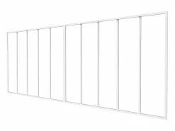 Cristalera tipo taller de aluminio termolacado - 240x105 cm - - BAYVIEW^Vente-unique New