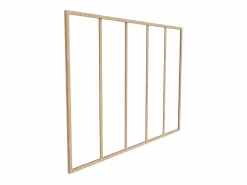 Vente-unique Cristalera tipo taller de aluminio termolacado 150x105 cm BAYVIEW Color natural claro Clearance