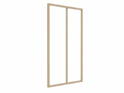Cristalera tipo taller de aluminio termolacado - 60 x 105 cm - Natural claro - BAYVIEW^Vente-unique Sale