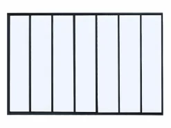 Cristalera tipo taller de aluminio termolacado - 210x130 cm - - BAYVIEW^Vente-unique Best