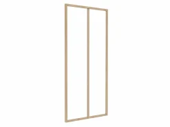 Vente-unique Cristalera tipo taller de aluminio termolacado - 60x130 cm - Natural claro - BAYVIEW Color natural claro Outlet