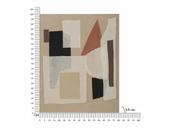Cuadro abstracto pintado en lienzo estilo boho chic 100x80 cm Seyla Multicolor New