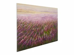 MCW Cuadro al óleo campo de flores pintado a mano Multicolor