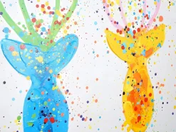 Cuadro al óleo Ciervo II pintado a mano^MCW Outlet