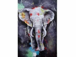 MCW Cuadro|Cuadro al óleo Elefante -H25 pintado a mano, 120x80cm