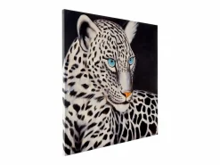 MCW Cuadro|Cuadro al óleo Leopardo blanco pintado a mano