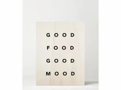 DECOWOOD Cuadro|Cuadro de madera Good Food