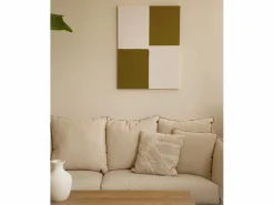 Cuadro decorativo sobre lienzo de algodón con marco de madera blanco pintado artesanalmente con pintura al oleo de 100x150cm - PRISMA -^DECOWOOD Discount