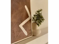 DECOWOOD Cuadro|Cuadro decorativo sobre lienzo de algodón con marco de madera marrón oscuro pintado artesanalmente con pintura al oleo de 60x80cm - SILVANA -