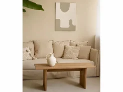DECOWOOD Cuadro decorativo sobre lienzo de algodón con marco de madera negro pintado artesanalmente con pintura al oleo de 60x80cm - VARO - Multicolor Discount