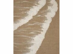 Cuadro decorativo sobre lienzo de lino con marco de madera marrón oscuro pintado artesanalmente con pintura al oleo de 100x150cm - ADRIANA -^DECOWOOD Discount