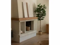 Cuadro decorativo sobre lienzo de algodón con marco de madera marrón oscuro pintado artesanalmente con pintura al oleo de 100x150cm - TESA -^DECOWOOD Discount