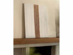 Cuadro decorativo sobre lienzo de algodón con marco de madera marrón oscuro pintado artesanalmente con pintura al oleo de 100x150cm - TESA -^DECOWOOD Discount
