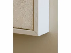 DECOWOOD Cuadro|Cuadro decorativo sobre lienzo de algodón con marco de madera marrón claro pintado artesanalmente con pintura al oleo de 60x80cm - VIRGINIA -