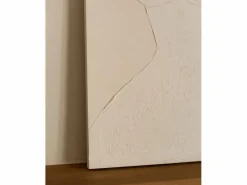 Cuadro decorativo sobre lienzo de algodón con marco de madera marrón oscuro pintado artesanalmente con pintura al oleo de 100x150cm - LEO -^DECOWOOD New