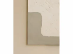 DECOWOOD Cuadro decorativo sobre lienzo de algodón con marco de madera negro pintado artesanalmente con pintura al oleo de 100x150cm - VARO - Multicolor Outlet