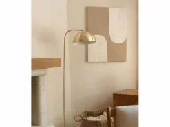 DECOWOOD Cuadro|Cuadro decorativo sobre lienzo de lino con marco de madera negro pintado artesanalmente con pintura al oleo de 80x100cm - NIKI -