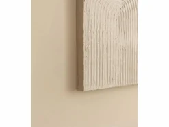 DECOWOOD Cuadro|Cuadro decorativo sobre lienzo de lino con marco de madera negro pintado artesanalmente con pintura al oleo de 80x100cm - NIKI -