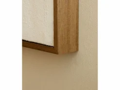 DECOWOOD Cuadro|Cuadro decorativo sobre lienzo de lino con marco de madera negro pintado artesanalmente con pintura al oleo de 80x100cm - NIKI -