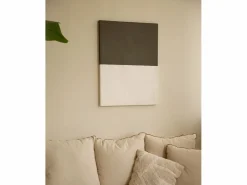 DECOWOOD Cuadro decorativo sobre lienzo de algodón con marco de madera blanco pintado artesanalmente con pintura al oleo de 100x150cm - MARINA - Multicolor Best