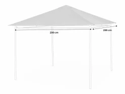 Sweeek Cubierta de pérgola elusa 3x3m pardo Gris antracita Outlet