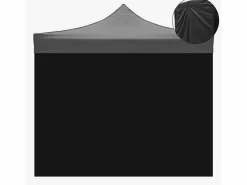 Cubierta lateral impermeable negra de 3x2mt para carpa plegable Negro Hot