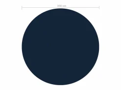Cubierta solar de piscina de PE flotante y azul 356 cm ES804931 Negro Clearance