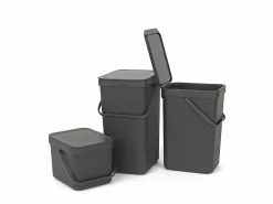 Cubo de basura Sort & Go 12L Oscuro - 109805^Brabantia Best