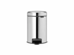 Brabantia Cubo de Basura con Pedal NewIcon 3L Acero Brillante Plateado