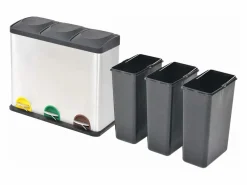 Helloshop26 Cubo de basura de acero inoxidable 54 litros 02_0006098 Gris Outlet