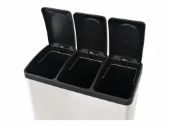 Helloshop26 Cubo de basura de acero inoxidable 54 litros 02_0006098 Gris Outlet