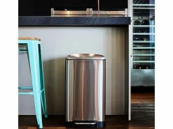 Kitchen Move Cubo De Basura Para Cocina|Cubo de basura de cocina de pedal 30L GREENWICH