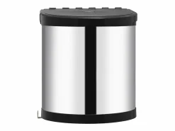 Helloshop26 Cubo de basura de cocina empotrado 12 litros acero inoxidable 02_0006040 Plateado Discount