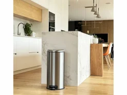Kitchen Move Cubo de basura de cocina de pedal 30L URBAN Plateado