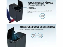 Cubo de basura de cocina de reciclaje 60L MAJOR^Kitchen Move Best
