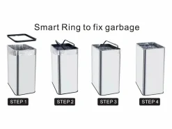 Kitchen Move Cubo De Basura Para Cocina|Cubo de basura de cocina automático 60L SILVERLAKE