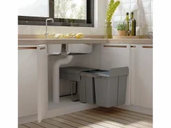 Cubo de basura de reciclaje 48x34,2x41,8 cm^Homcom Best