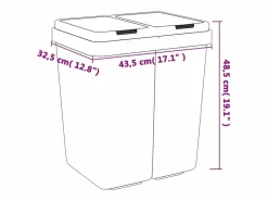 Cubo de basura doble 2 x 25 litros 02_0043840^Helloshop26 Sale