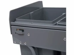 Cubo De Basura Para Cocina|Cubo de basura empotrable de 40L, sistema de clasificación con 3 compartimentos extraíbles, plástico, (48x34,2x41,8 cm)