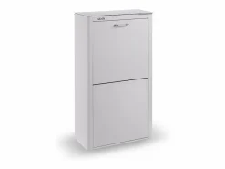 Don Hierro Cubo de basura para la cocina - Cubo de reciclaje - 4 compartimentos de 20L - CUBEK Gris