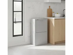 Don Hierro Cubo de basura para la cocina - Cubo de reciclaje - 4 compartimentos de 20L - CUBEK Gris
