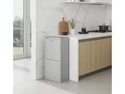 Don Hierro Cubo de basura para la cocina - Cubo de reciclaje - 4 compartimentos de 20L - CUBEK Gris