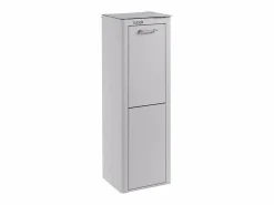 Don Hierro Cubo de basura para la cocina - Cubo de reciclaje - 2 compartimentos de 20L - CUBEK Gris