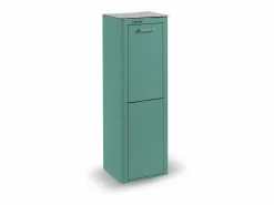 Don Hierro Cubo de basura para la cocina - Cubo de reciclaje - 2 compartimentos de 20L - CUBEK Azul turquesa New